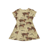 Short-sleeved dress made of cotton (organic)